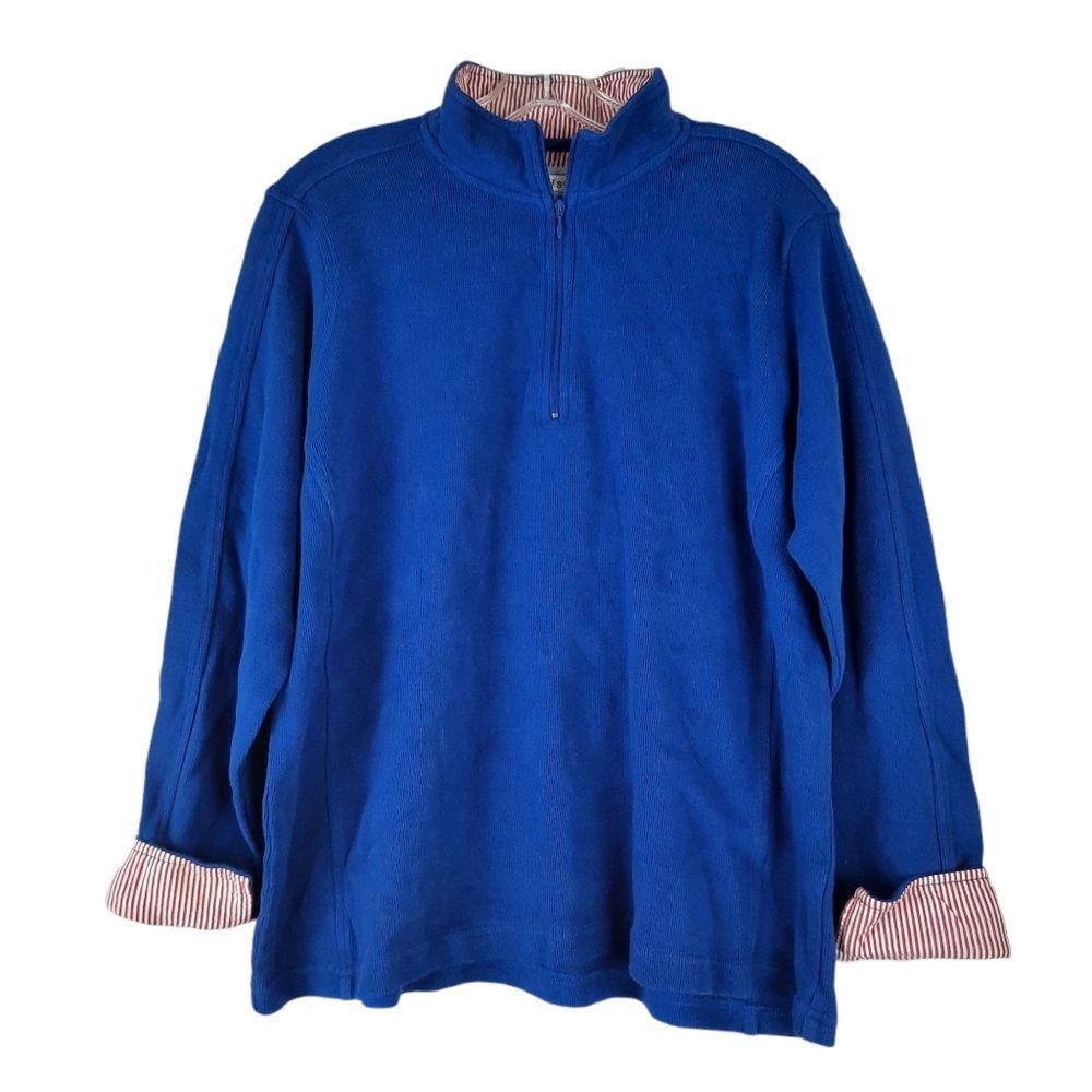 Orvis Quarter Zip Cotton Pullover Top